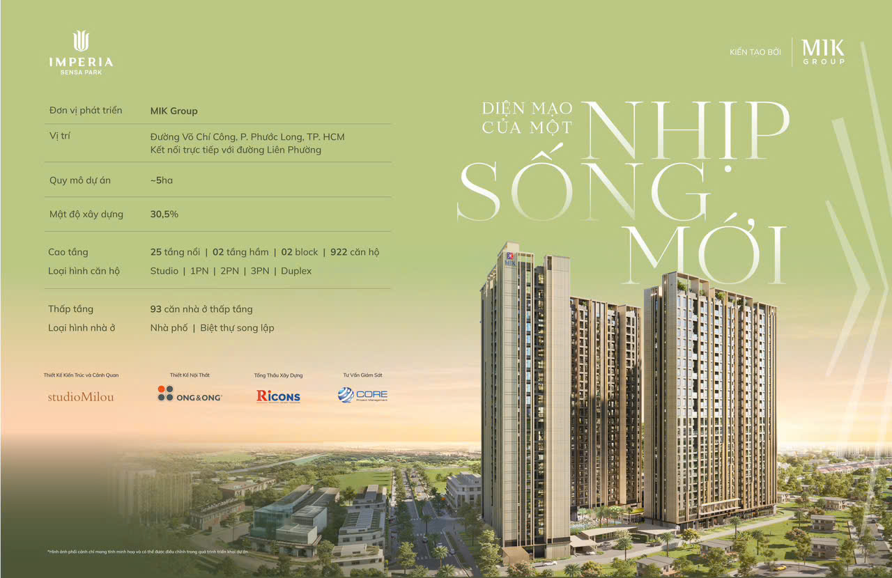 Imperia Sensa Park — Diện mạo của một nhịp sống mới, phát triển bởi MIK Group